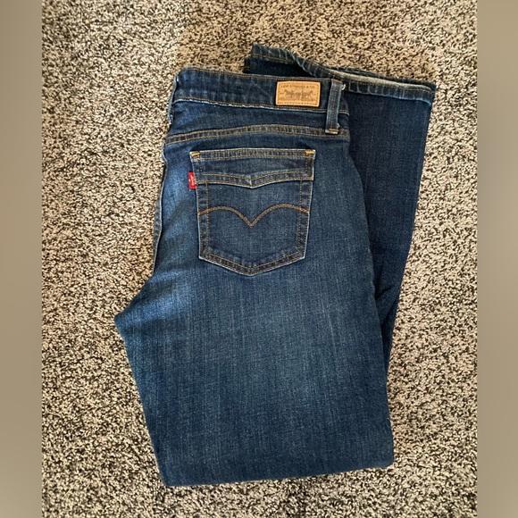 Levis 545 Jeans Size 10 Ladies Low Boot Cut Stretch Blue Denim Bootcut - Picture 1 of 7
